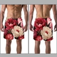 thumbnail image 3 of luoweisi Men's Beach Shorts Quick Dry Swim Trunks with Mesh Lining Peony M, 3 of 5