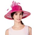 thumbnail image 2 of August Hat Sheer Wide-Brim Hat (Pink, One Size), 2 of 3