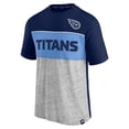 thumbnail image 2 of Men's Fanatics Navy/Heathered Gray Tennessee Titans Colorblock T-Shirt, 2 of 3