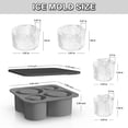 thumbnail image 3 of Molde de hielo para vaso Stanley Cup de 40 oz, 30 oz, 20 oz y 14 oz, bandeja de cubitos de hielo de silicona con tapa para congelador, bebidas heladas, jugos, whisky, cócteles, 4 piezas de, 3 of 7