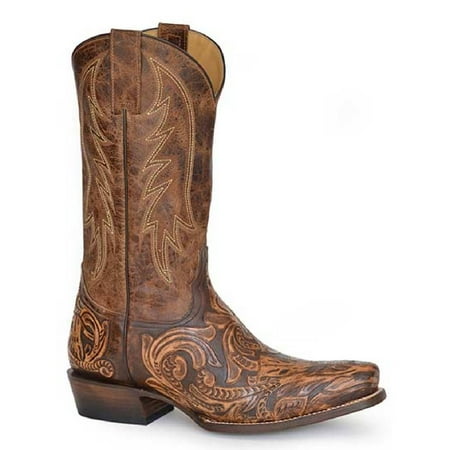 

Men s Stetson Legend Leather Boots Handcrafted Brown