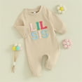 thumbnail image 5 of ENFLASH Newborn Baby Girl Bodysuit Sister Matching Sweatshirt Overall Romper Fall Winter Clothes LIL SIS, 5 of 9
