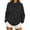 Black, variant on Plain Hoodies for Women Long Sleeve Drawstring Loose Casual Hooded Sweatshirt with Pockets Pullover Tops Fall Winter Clothes
