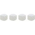 thumbnail image 3 of Wheel Valve Stem Caps for Vehicle Aluminum Alloy Dice Style 4pcs, Silver, 3 of 6