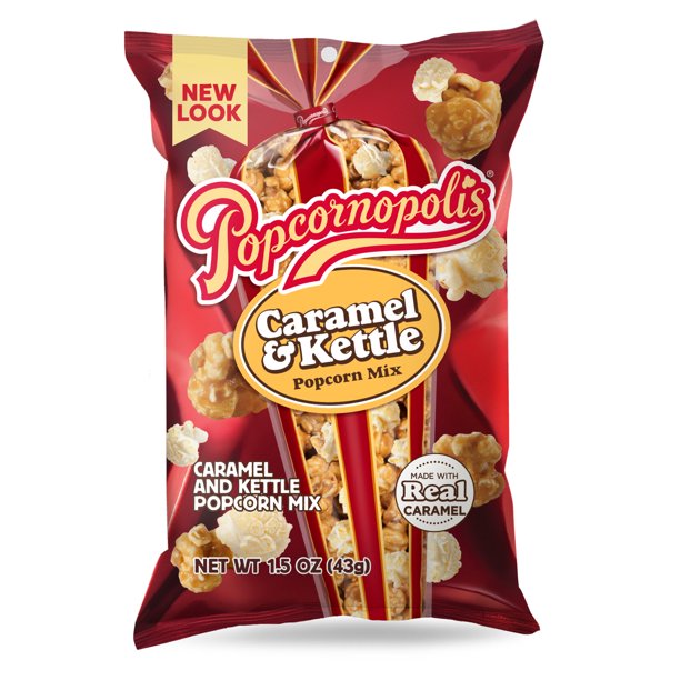Popcornopolis Caramel & Kettle Mix Bag 1.5 oz Bag, Caramel & Kettle Mix