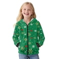 thumbnail image 4 of Xoenoiee Green Snowflake Bow Print Full Zip Hoodies for Girls Boys Christmas Fleece Hooded Sweatshirt for Kids Teens Long Sleeve Sweater Shirt Loose Fall Clothes Outfits Sportswear, 8-10 Years, 4 of 7