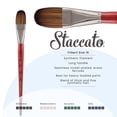 thumbnail image 2 of Creative Mark Staccato Artist Paintbrush - Filbert Size 16 - Synthetic Long Handled Brushes For Acrylic Paints, Handmade and Full Bodied With Springy Response, 2 of 7