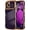 Dark Purple, variant on MYKOMI for iPhone 15 Pro Max Case for Women Girls, Cute Wave Frame Curly Shape with Love Heart Raised Camera Protection Cover Luxury Plating Shockproof Phone Case for iPhone 15 Pro Max