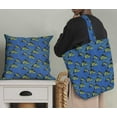 thumbnail image 5 of Soimoi Blue Georgette Viscose Fabric Geometric & Palm Tree Print Fabric by the Yard 44 Inch Wide, 5 of 5