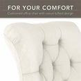 thumbnail image 3 of Pemberly Row Mid Back Traditional Fabric Office Chair in Cream, 3 of 7