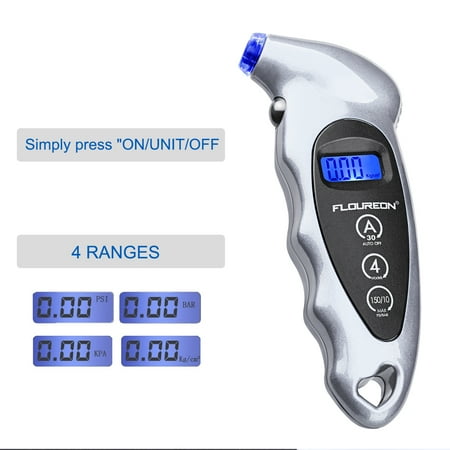 FLOUREON MD - 01  Portable Digital LCD Tire Tyre Wheel Air Pressure Gauge Tester for Car Truck