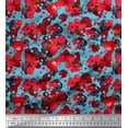thumbnail image 1 of Soimoi Polyester Crepe Fabric Raspberry,Strawberry & Cherry Fruits Decor Fabric Printed Yard 42 Inch Wide, 1 of 3