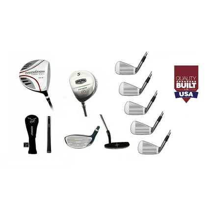 AGXGOLF Mens Left Hand Tour EX Edition Golf Club Set wOverSize 460cc Driver + 5 Wood & #7 Utility Wood + 3, 5, 7 & 9 Irons + PW + Putter: Regular Length: USA (Best 7 Iron Golf Club)