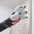 thumbnail image 1 of Kigurumi-guantes de peluche peludos de animales para adultos, accesorios de disfraz de garra de pata, disfraz de Lobo, perro, Foxs, dedo completo, Fursuit de Halloween, un par, 1 of 5