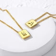 thumbnail image 4 of KeyStyle Gold Plated Initial Pendant Necklace for Women A-Z Letter Necklace Square Pendant Chain Necklace Birthday Jewelry Gift for Mom, 4 of 9