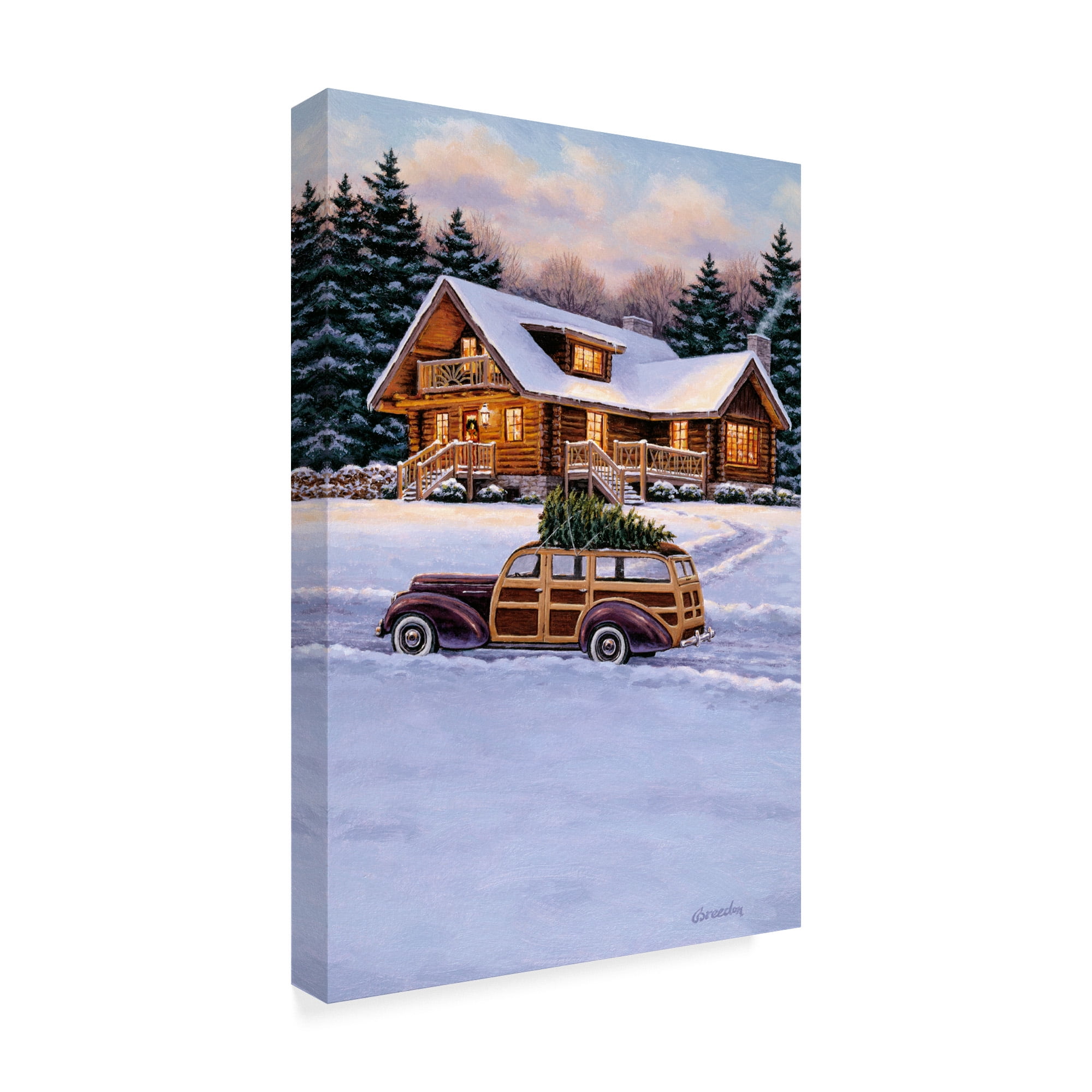 Trademark Fine Art 'Log Cabin' Canvas Art by William Breedon