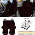 thumbnail image 3 of HUISEFOR 15 Packs Red Bat Car Seat Cover Full Set Easy Installation Steering Wheel Cover Seat Belt Cover Rear View Mirror Cover Garbage Can Air Vent Storage Bag Keychain Car Trash Can, 3 of 7