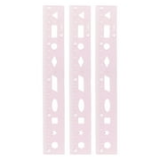 Uxcell 3pcs Unbreakable Flexible Rulers 20cm PVC Shatterproof Folding Plastic Ruler with Wavy Lines, Pink