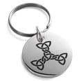 thumbnail image 1 of Stainless Steel Celtic Triquetra Interlaced Knot Engraved Small Medallion Circle Charm Keychain Keyring, 1 of 1