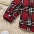 thumbnail image 7 of StylesILove Baby Toddler Boys Hooded Button-Front Plaid Shirt and Pants 2pcs Fall Winter Cotton Outfit (Red, 3 Years), 7 of 7