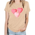 thumbnail image 3 of Fesfesfes Tshirts Shirts for Women's Fashion Crewneck Printed Short Sleeve T-shirt Casual Loose Shirt Tops Workout Shirts for Women S(US:4), 3 of 7