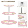 thumbnail image 4 of Wobogo Lovely Colorful Pony 3 Tier Acrylic Cake Stand with Clear Round Hold for Wedding Holiday Birthday Baby Shower Tea Party, 4 of 8