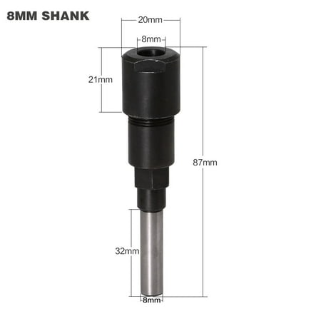 

1/2 1/4 8Mm Shank Router Bits Collet Extension Rod For Engraving Machine