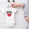 thumbnail image 5 of Heartbreaker Valentines Day Break Up Romper Boys or Girls Infant Baby Brisco Brands 6M, 5 of 6