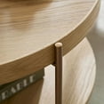 thumbnail image 6 of Round Coffee Table Set of 2, 2-Piece Modern Nesting Coffee Tables with Metal Legs, 2 Tier End Side Tables for Bedroom Office Balcony Yard, Easy Assembly, Natural, 6 of 7