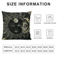 thumbnail image 5 of Orinice Moon Stars Gothic Art Graphic Decorative Men Women Room Cushion Throw Pillow Cover for Home Sofa, Square Pillow Case 1PC 22x22in, 5 of 5