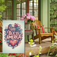 thumbnail image 5 of Hanmun BLESS AMERICA Welcome Garden Flag 12x18 Double Sided Outside, Initial Yard Decoration, 5 of 7