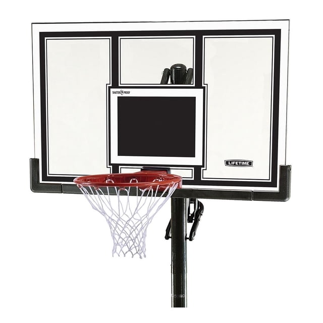 Tablero de Basquetbol Lifetime Ajustable para Piso 54 Pulgadas Blanco