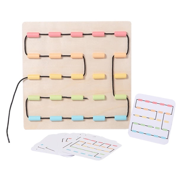 Juguete De Enhebrar De Madera – Tabla De Cordones De Colores Para Motricidad Fina, Ideal Para Niños De 1 A 2 Años