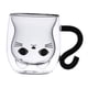 thumbnail image 4 of Taza de doble pared creativa para espresso, taza de leche para mujeres y niños, regalo de cumpleaños Mango de gato negro, 4 of 8