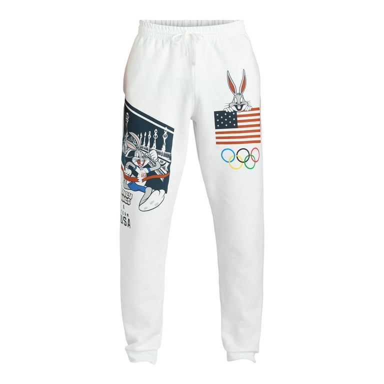 Looney Tunes x Team USA Olympics Bugs Bunny Licensed Men s and Big Men s Jogger Pants Sizes S 3XL Walmart