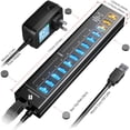 thumbnail image 4 of Hub USB SmartDelux de 13 puertos USB 3.0 con 10 puertos USB 3.0 negro, 4 of 8