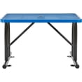thumbnail image 2 of Global Industrial 4' Rectangular Expanded Metal Outdoor Table, Blue, 2 of 7