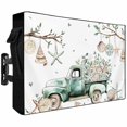 thumbnail image 2 of Outdoor TV Cover 58x37x4.5in, Sage Green Truck Shell on White Weatherproof TV Screen Protector with Zipper, Ocean Starfish Eucalyptus Outside Television Cover Fits Up to 60-65", 2 of 9