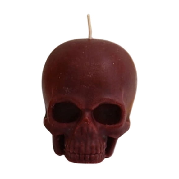 ShengapQ Spooky Skull Figurine Aroma Candle, Halloween Decor, Scented Candle for Parties, Creepy Gothic Decoration, Long Lasting Gentle Aroma