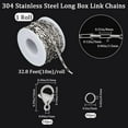 thumbnail image 2 of 10M Box Chain Bulk Jewelry Chain Making Kit 304 Stainless Steel Soldered with Lobster Clasps Open Jump Rings Chains Link Set for Jewelry Making Necklace Bracelets Supplies DIY Crafts DIY, 2 of 6