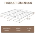 thumbnail image 2 of King Size Metal Bed Frame,Platform King Bed Frame with Arch Design,6 Inch Heavy Duty Strong Support Slats,Sturdy Mattress Foundation,Easy Assembly,No Box Spring Needed，White, 2 of 8