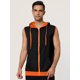 thumbnail image 3 of INSPIRE CHIC Sudaderas con capucha para hombre Chaleco sin mangas Slim Fit Ligero Cremallera Gym Tank Top Naranja negro M, 3 of 6