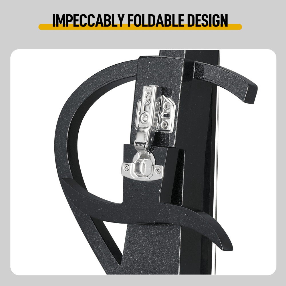 Tcbosik 4/4 Full Size Electric Cello with Case, Bow, Rosin, Headphone and Connecting Cable for Adult Beginner, Black