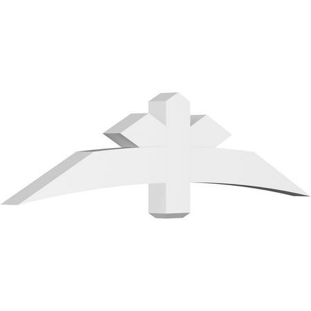 

72 W x 18 H x 4 D x 6 F 6/12 Pitch Alberta Architectural Grade PVC Gable Bracket