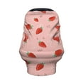 thumbnail image 2 of Fotbe Strawberry Pattern Car Seat Covers for Babies, Nursing Breastfeeding Cover Infant Carseat Canopy, Soft Stretchy Carrier Cover, 2 of 9