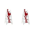 thumbnail image 2 of Dienrx 2PC "LOVE" Ladder Tabletop Decor, Red Glitter Valentine's Day Sign - Farmhouse Home Decor for Mantel, Coffee Table, Anniversary, Wedding Centerpiece, 2 of 5