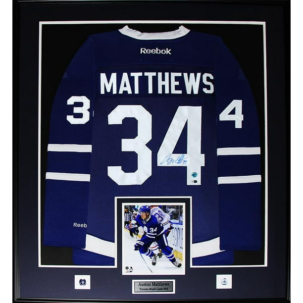 Auston Matthews Toronto Maple Leafs Game Used Skates (Framed