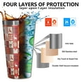 thumbnail image 3 of 16oz Tumblers Red Christmas Patchwork Pattern Stainless Steel Vacuum Insulated Double Wall Travel Tumbler Cups Mug with Lid and Straw,Cleaning Brush for Coffee,Tea, 3 of 4