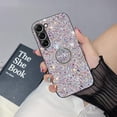 thumbnail image 2 of Bling Glitter Case for Samsung Galaxy S23+ Plus for Women Girls,Cute Sparkle Soft TPU Cover with Ring Kickstand Phone Case for Samsung Galaxy S23 Plus CZ-Silver, 2 of 11
