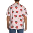 thumbnail image 3 of Sikiie Strawberry Floral Men's Wrinkle Free Untucked Cuban Shirt Business Casual Button Down Shirts Short Sleeve ShirtMedium, 3 of 5
